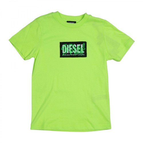 Diesel, T-shirt Zielony, male, 325.00PLN