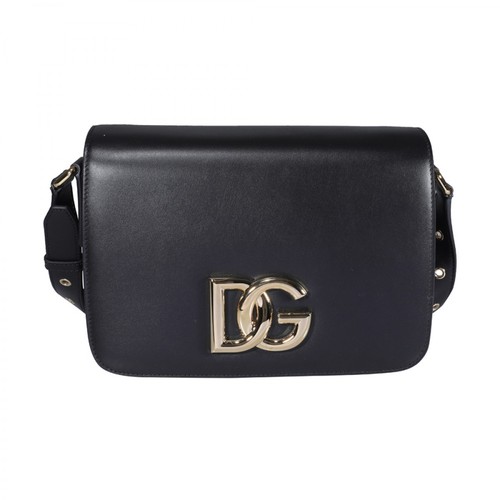 Dolce & Gabbana, DG Logo-Plaque Crossbody Bag Czarny, female, 4337.00PLN
