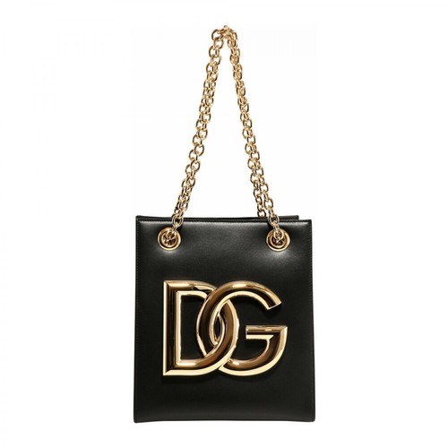 Dolce & Gabbana, Millennials Logo Shoulder Bag Czarny, female, 9029.00PLN