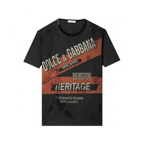 Dolce & Gabbana, T-Shirt Czarny, male, 364.00PLN