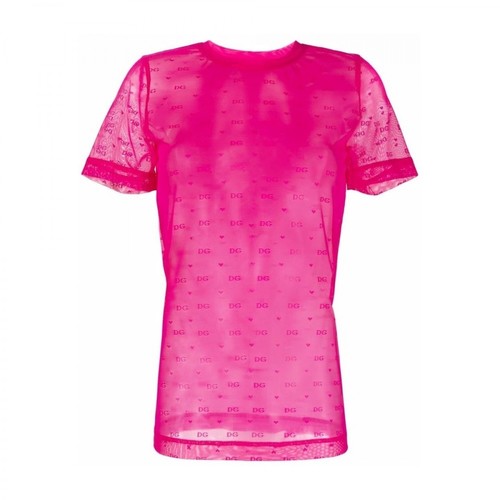 Dolce & Gabbana, T-Shirt Różowy, female, 890.00PLN