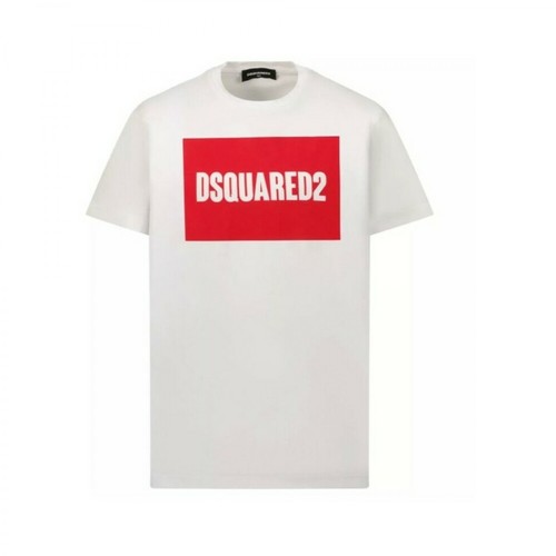 Dsquared2, Logo T-Shirt Biały, male, 365.00PLN