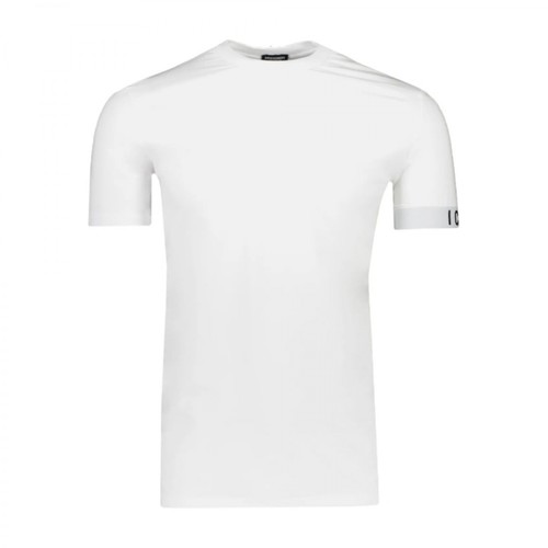 Dsquared2, t-shirt à col rond Biały, male, 325.00PLN