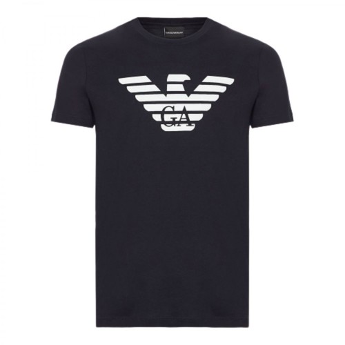 Emporio Armani, T-Shirt Niebieski, male, 249.78PLN