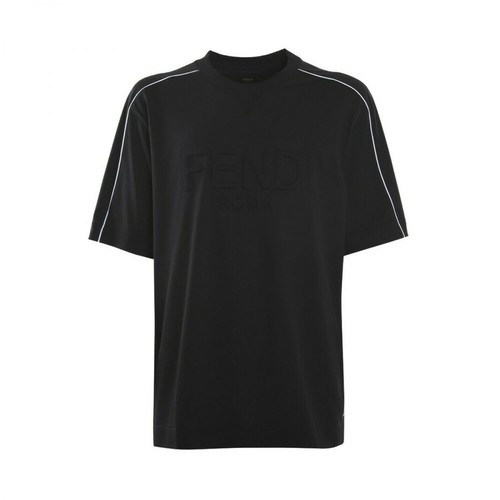 Fendi, T-shirt Czarny, male, 2417.00PLN