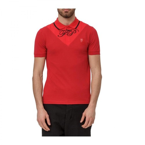 Fred Perry, Polo Shirt with Contrasting Insert Czerwony, male, 410.00PLN