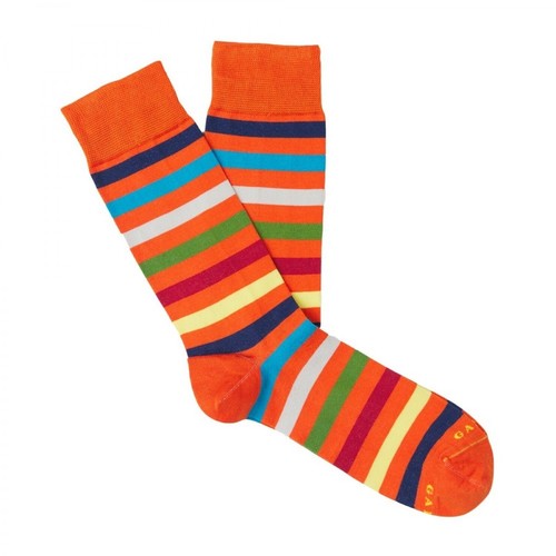 Gallo, Striped Socks Pomarańczowy, male, 137.00PLN