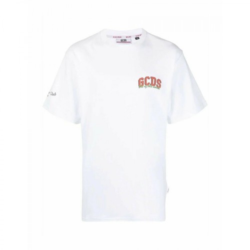Gcds, Logo T-Shirt Biały, male, 474.33PLN