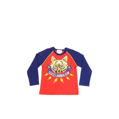 Gucci, T-shirt Niebieski, male, 411.00PLN