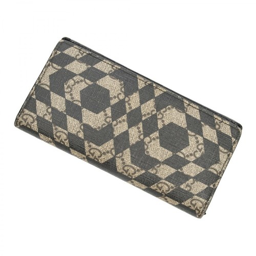 Gucci Vintage, Pre-owned Caleido Long Bifold Wallet Beżowy, female, 1648.50PLN