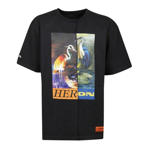 Heron Preston, T-Shirt OS Split Czarny, male, 1072.00PLN
