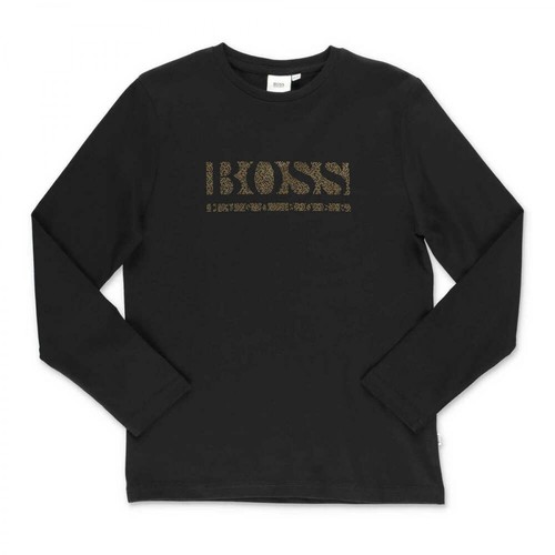 Hugo Boss, cotton jersey t-shirt Czarny, male, 297.00PLN
