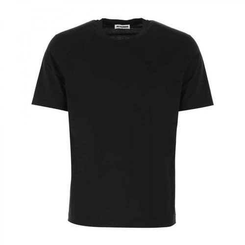 Jil Sander, Bawełniany t-shirt Czarny, male, 329.00PLN