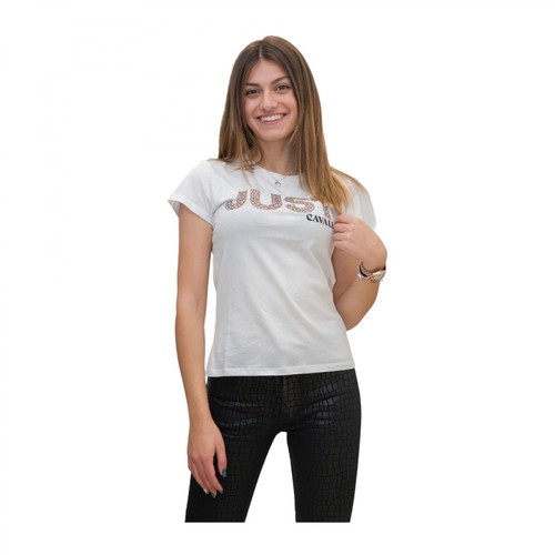 Just Cavalli, T-Shirt Biały, female, 620.50PLN