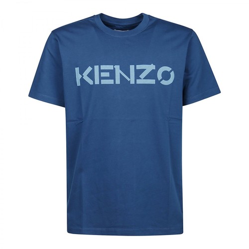 Kenzo, Logo Classic T-shirt Niebieski, male, 434.00PLN