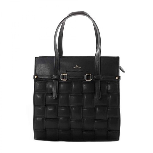 La Carrie, Shopper bag with processing Czarny, female, 1035.00PLN