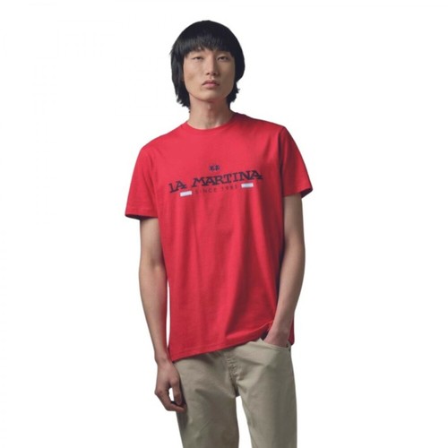 La Martina, T-shirt Czerwony, male, 249.65PLN