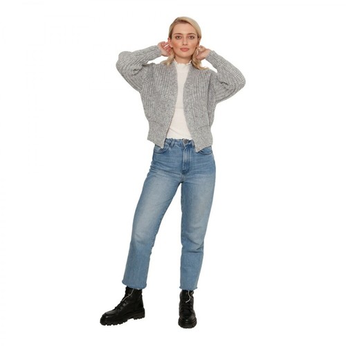 Lanti, Krótki, gruby sweter bez zapięcia - Swe149 Szary, female, 195.00PLN
