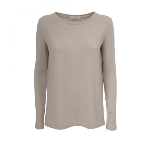 Le Tricot Perugia, T-Shirt Over Beżowy, female, 680.00PLN