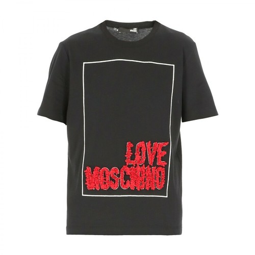 Love Moschino, T-Shirt Czarny, female, 548.00PLN