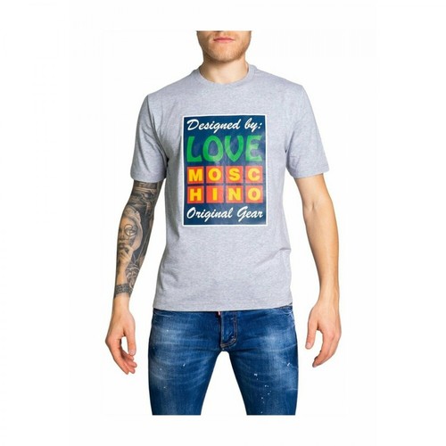 Love Moschino, T-Shirt Szary, male, 444.57PLN