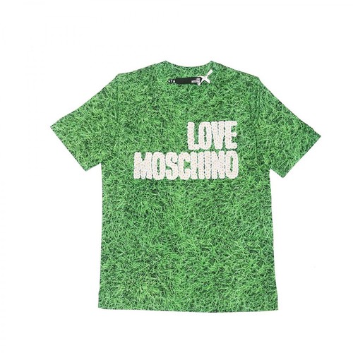 Love Moschino, T-Shirt W4F15 1M M4045 0044 Zielony, male, 737.59PLN