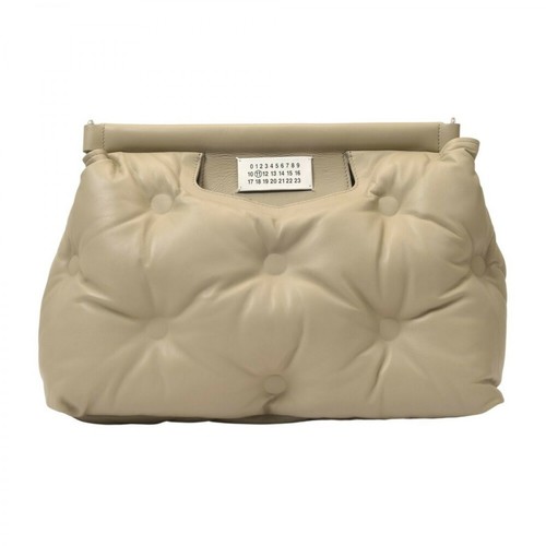 Maison Margiela, Glam Slam Medium Bag in Leather Beżowy, female, 6136.73PLN