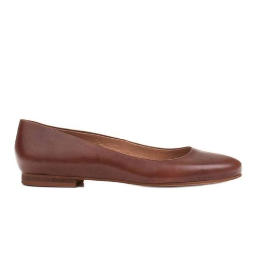 Marco Shoes Baleriny z brązowej skóry licowej ręcznie polerowanej 229.00PLN
