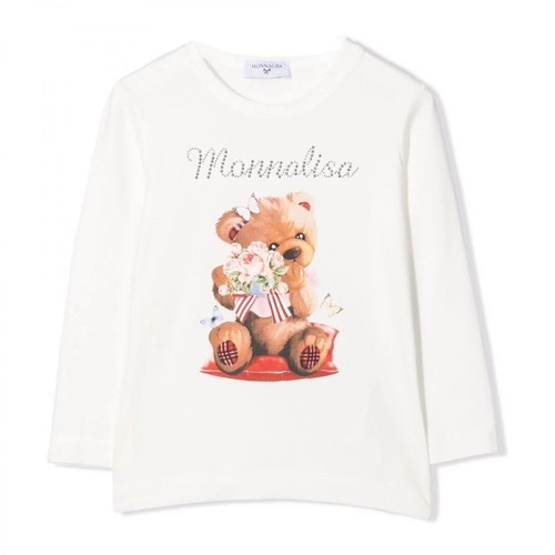 Monnalisa, T-shirt and Polo Cream Biały, female, 224.00PLN