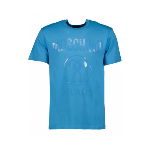 Moschino, Logo T-shirt Niebieski, male, 616.00PLN