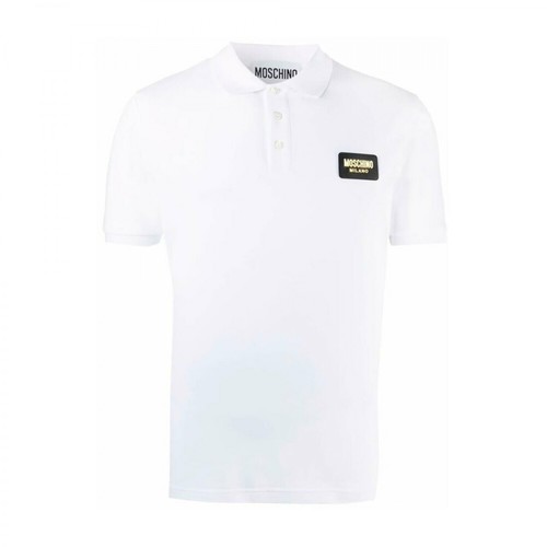 Moschino, Polo t-shirt Biały, male, 543.00PLN