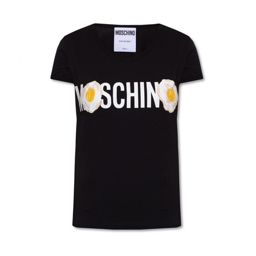 Moschino, Printed T-shirt Czarny, female, 821.00PLN