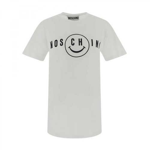 Moschino, T-Shirt with logo print Biały, male, 890.00PLN