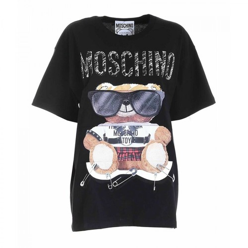 Moschino, teddy over t-shirt Czarny, female, 1311.00PLN