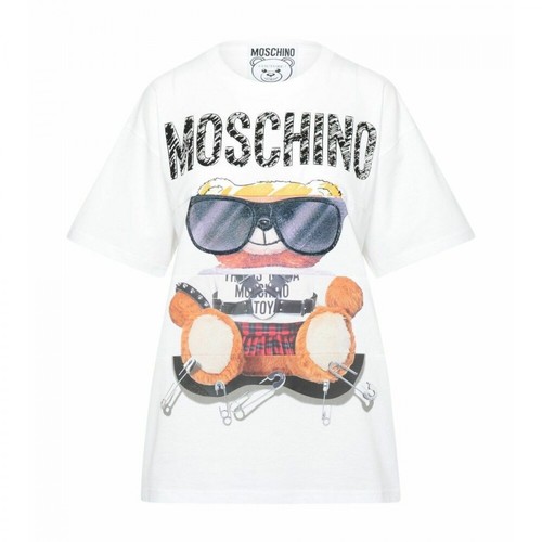 Moschino, V070255403001 T-Shirt Biały, female, 1040.00PLN