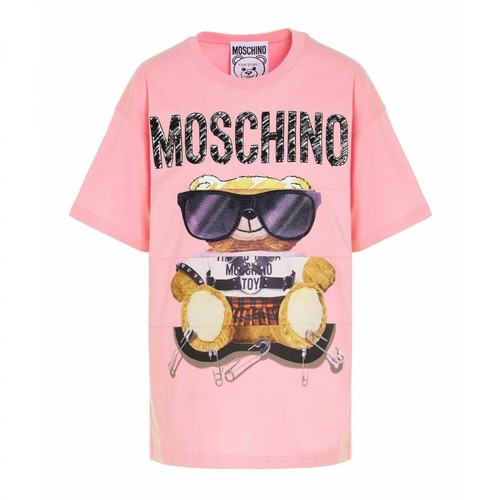 Moschino, V070255403224 T-Shirt Różowy, female, 1770.00PLN