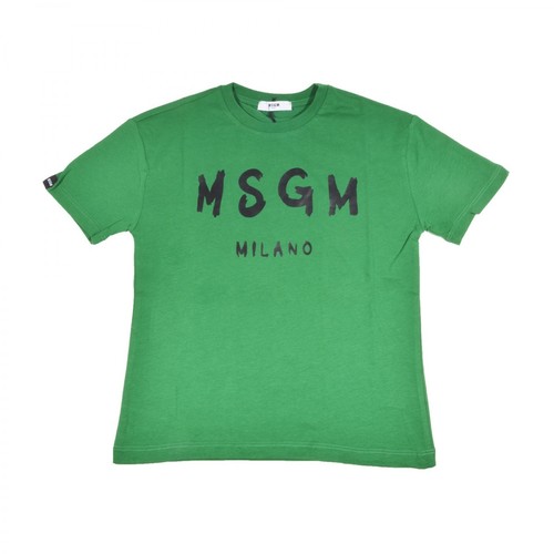 Msgm, Kids T-shirt Zielony, male, 133.00PLN