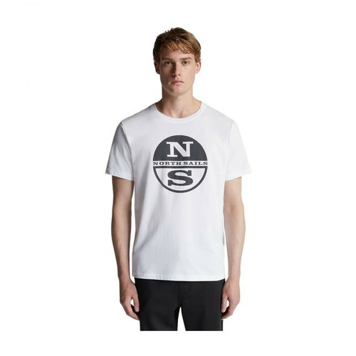 North Sails, Organic T-Shirt Biały, male, 150.92PLN