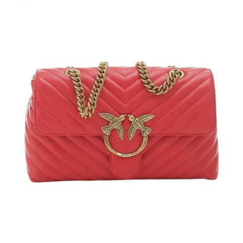 Pinko, Classic V-Quilt Bag Czerwony, female, 1528.00PLN