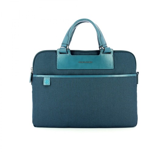 Piquadro, Slim briefcase PC holder 13.0 Niebieski, male, 838.00PLN