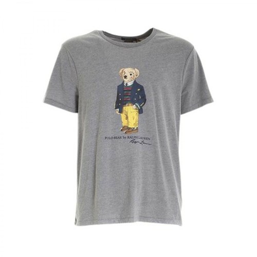 Polo Ralph Lauren, T-shirt Szary, male, 438.00PLN