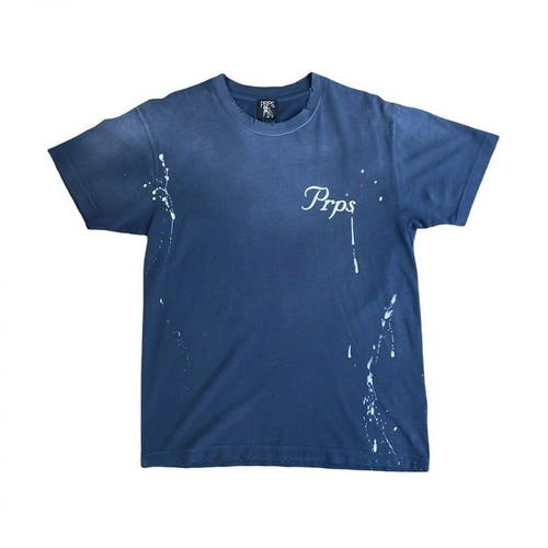 Prps, T-shirt à effets peinture Niebieski, male, 240.00PLN