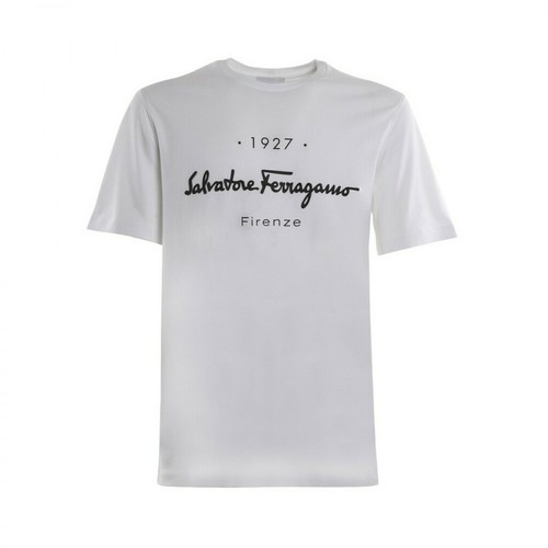 Salvatore Ferragamo, T-shirt Biały, male, 1323.00PLN