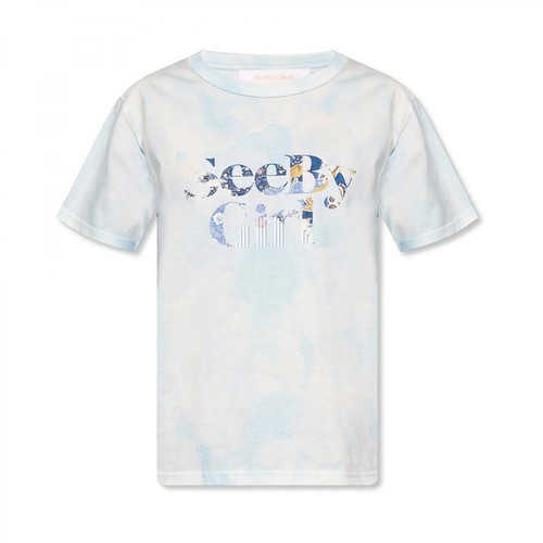 See by Chloé, Printed T-shirt Niebieski, female, 593.00PLN