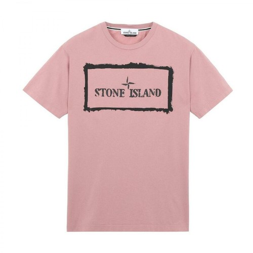 Stone Island, T-Shirt Różowy, male, 548.00PLN