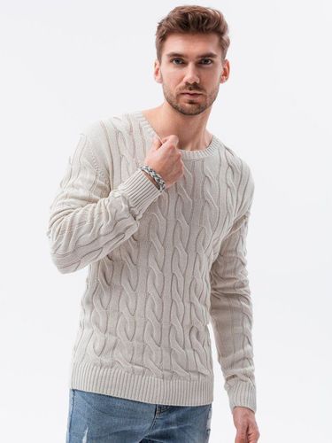 Sweter męski E195 - biały 99.99PLN