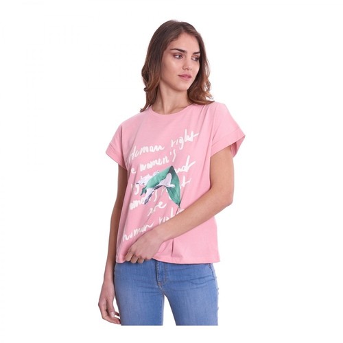 Trussardi, T-Shirt Różowy, female, 342.00PLN