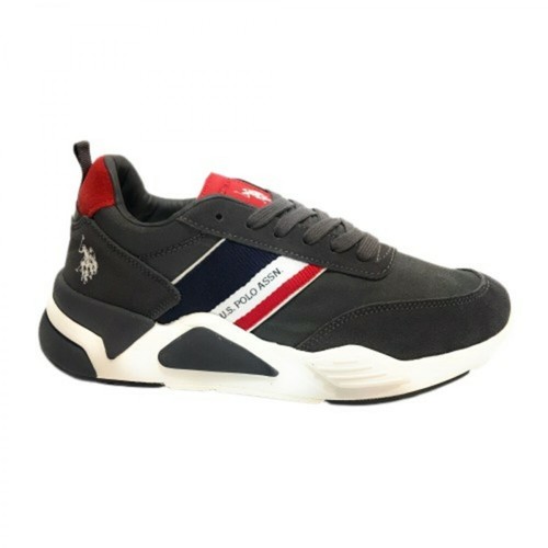 US Polo, Sneakers running mod. Dave in suede/ nylon U20Up26 Zielony, male, 593.00PLN