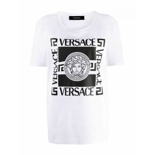 Versace, 10008111A007692W020 T-Shirt Biały, female, 1460.00PLN