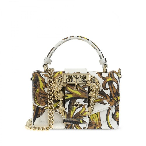 Versace Jeans Couture, Shoulder bag with decorative buckle Beżowy, female, 798.00PLN